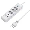 Regleta de Alimentación Brasileña de 3/4/5/6 Ranuras con USB para Uso Doméstico, Estándar Brasileño para Comercio Exterior, Regleta de Alimentación para Oficinas Sudamericanas