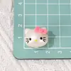 Dibujos animados de gato kt de goma con cuentas, lindos accesorios para bolígrafos, cadena para bolsa DIY, cadena para teléfono móvil, llavero, material de cuentas sueltas