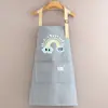 Moderna gabardina de algodón nuevo delantal de manga larga cocina casera cocinar transpirable antiincrustante resistente al desgaste ropa de trabajo cintura mujeres