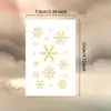 Navidad Elegantes Pegatinas de Tatuaje de Lámina Dorada Copos de Nieve Hombres Mujeres Reunión de Fiesta Actuación Maquillaje Facial Brazo Pierna Duraderas Impermeables
