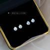 Mini pendientes con diseño de estrella pequeña, pendientes de diamantes redondos, pendientes de estrella de cinco puntas, estilo fresco para mujeres y novias.