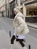 2025 Novo Padrão Nacional 90 Penugem de Pato Branco Jaqueta Curta de Penas Feminina Espessada com Capuz Petite Puff Jacket Novo Estilo de Inverno