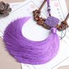 Nuevo colgante de borla con forma de nudo de dinero Seiko, colgante para coche DIY con mango de ágata de jade, adornos colgantes