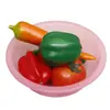 Al por mayor punto pequeño lavabo colorido plástico pequeño cuenco cuenco de almacenamiento de frutas cuenco de almacenamiento redondo fresa mini cuenco