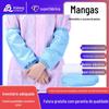Ruiheng fábrica atacado anti-estática manga listra livre de poeira manga limpa convencional azul/branco mancha