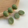 Acessórios de patch de resina cor creme japonês geométrico Oval meia pílula para brincos DIY feitos à mão material para cocar atacado