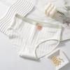Calzones de Algodón Antibacteriano 7A para Mujer, Cintura Media, Dulce Estilo Japonés, Calzones de Estudiante Delgados y Transpirables