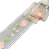 Borde de Encaje de Malla Pequeño Floral Bordado de Doble Cara de Poliéster, Accesorios Decorativos Hanfu, Borde de Encaje Soluble en Agua
