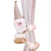 Hebillas Decorativas para Cortinas de Navidad Nuevas Transfronterizas Abrazaderas de Cortina de Terciopelo de Navidad Muñeco de Nieve Decoración del Hogar