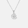 Nuevo Collar de Moda Casual con Zirconia Microincrustada de Estrella y Luna Mitológica, Sensación de Lujo Ligero y Gama Alta, Joyería de Cadena para Clavícula de Luna para Mujer