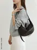 2026 Bolso Croissant de Piel de Vaca de Primera Capa Estilo Retro Negro Bolso Versátil en Forma de Media Luna Bolso de Hombro Bolso Hobo Bolso de Mujer de Alta Calidad