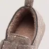 Zapatos Estilo Birkenstock de Felpa con Suela Gruesa y Lunares Personalizados Invierno Punta Redonda Talón de Piel Zapatos de Algodón Moda Cálida Casual para Uso en Exteriores