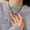 Colar Dopamina Cor Doce Feminino Versátil Design de Nicho Corrente para Clavícula com Contas Doce Cool Garota Picante Decoração Viral da Internet
