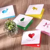 Tarjeta de felicitación creativa con sobre Día de San Valentín Acción de Gracias Tarjeta de felicitación de festividad empresarial Floristería Tarjeta con mensaje de bendición Tarjeta pequeña de agradecimiento