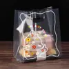Sacos Plásticos Personalizados de Quatro Dedos para Publicidade, Cosméticos, Comércio Exterior, Panificação, Redes de Lojas, Sacolas de Presente com Fundo Plano e Logo Personalizado