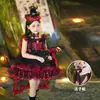 Halloween Niñas Noche Oscura Rosa Lolita Cos Disfraz Princesa Niños Bebé Niña Pequeña Vestido Vestido
