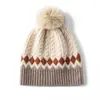 Chapéu de Lã Cashmere Tricotado Estilo Coreano de Inverno para Mulheres, Chapéu de Lã Engrossado, Chapéu Frio para Ciclismo ao Ar Livre, Chapéu Quente e à Prova de Frio, Chapéu com Proteção para Orelhas