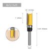 Juego de 6 Piezas Vástago de 1/4 Fresa de Perfilado con Rodamiento Fresa de Recorte de Borde Recto Broca para Router para Carpintería con Rodamiento Fresa Recta Máquina de Grabado Máquina de Recorte