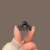 Exquisito y compacto pasador de pelo de pedrería negra, pequeño accesorio para el cabello de estilo coreano, adecuado para flequillo, frente y cabello lateral
