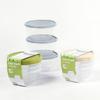 Set de Recipientes Redondos de Plástico de Grado Alimenticio Caja de Almacenamiento para Refrigerador Caja para Horno Microondas 180/380/820/1050ml