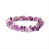 Pulsera elástica de grava irregular de ágata de cristal natural transfronteriza, adornos de mano europeos y americanos, pulsera de grava colorida al por mayor