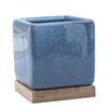 Vaso Quadrado para Suculentas Rachado Cor Colorida Cerâmica Combinação Vaso de Flores Mini de Mesa Pequeno Vaso Colorido Mobiliário Doméstico Recipiente para Flores