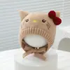 Gorro de Bebé Otoño e Invierno Gorro de Lana Tejido para Bebé Linda Niña Princesa Invierno Engrosado Protección para Orejas Gorro Cálido