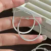Pendientes de Aro Lisos Básicos Estilo Coreano Diseño de Nicho Plata de Ley S925 Joyería para Orejas Sencilla y de Moda Estilo Coreano Venta al por Mayor