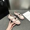Sapatos Mary Jane de Velcro para Mulheres 2025 Primavera Novo Estilo Vazados Boca Rasa Sapatos Casuais Confortáveis