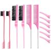 Comércio exterior atacado kit de pentes para estilizar cabelo três fileiras de pente de cabelo pente de cauda pontuda escova para controle de raiz escova de sobrancelha escova para desembaraçar cabelo
