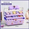 Caja de Almacenamiento de Accesorios para el Cabello de Niña Banda de Goma Pinza para el Cabello Diadema Banda para la Cabeza Multicapa Gran Capacidad Caja de Joyería de Escritorio
