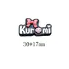 Hielo transparente negro kulomi sanrio moño paleta de pastel accesorios pegamento de crema diy funda de teléfono