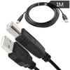 Cable USB 2.0 Negro Cable de Impresión Cable de Extensión Macho a Hembra Mini 5 Pines Micro 5 Pines Cable