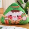 2025 Festival del Bote del Dragón Almohada de Dumpling de Arroz Artificial Juguete de Peluche Muñeco de Tela Estampada Muñeco Regalo para Eventos Se Puede Estampar con Logotipo