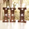 Suministro Decoración del Hogar Artesanía Regalo Lámina de Hierro Retro Lámpara de Letra LED Adorno de Escritorio Luz Nocturna