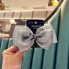 Tienda de Fábrica Accesorios para el Cabello Japoneses y Coreanos al por Mayor Perlados Diamante Parte Trasera Pasador para el Cabello Lazo Grande Clip Superior Accesorios