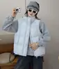 Chaleco de algodón con grafeno de cuello alto minimalista estilo coreano, una prenda exterior moderna y elegante para mujer, perfecta para otoño e invierno, que proporciona calidez y comodidad.