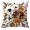 TEMU Nueva Funda de Almohada de Flores de Acción de Gracias Transfronteriza Amazon Hogar Cojín de Sofá Funda de Almohada Cómoda Venta al por Mayor