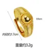 Anillo de Arena Dorada Estilo Chino Antiguo Joyería con Cuentas de Transferencia Estilo Palacio Diseño Personalizado para Mujer Fabricante de Joyería Duradera