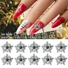 Serie Navideña Copo de Nieve Aleación Joyería para Uñas Arte de Uñas Hecho a Mano DIY Accesorios Oro Plata Joyería Navideña