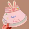 Chapéu de Sol com Ventilador Recarregável de Verão para Meninos e Meninas Anti-UV Top Aberto Desenho Animado
