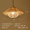 Abajur Criativo de Palha de Rattan Chapéu de Palha Retrô Restaurante Japonês Personalizado Restaurante de Hot Pot Arte em Rattan Pousada Sudeste Asiático Lustre de Bambu