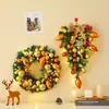 Decoraciones navideñas Corona navideña Adornos colgantes para puerta Colgante de ratán Disposición de escena para hotel centro comercial Corona navideña