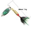 Lantejoulas giratórias 63mm7g peças de manivela manual de pesca marítima lantejoulas giratórias Luya fabricantes de iscas Weihai