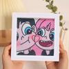 Enfeites de Pintura de Diamante, Adesivos de Desenho Animado DIY Fofos Feitos à Mão, Porta-Retratos de Acrílico, Pinturas Decorativas, Decorações para Quarto e Sala de Estar no Atacado