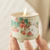 Conejo de Fresa Horno Ru Cerámica Tres Patas Aromaterapia Vela Interior Aroma Duradero Creativo Pequeños Adornos Exquisito Regalo de Cumpleaños