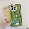 Capa de Celular Suporte Dinossauro de Silicone Estéreo 3D Adequada para Iphone1716Promax Capa Protetora de Desenho Animado