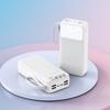 Power Bank Nuevo Modelo Transfronterizo con Cable Integrado 50000Mah Carga Rápida Pd22.5W Fuente de Alimentación Móvil Universal de 4 Cables para Teléfonos Móviles