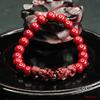 Pulseira de Aiyu Cinnabar Areia Dourada Roxa Pulseira Dupla Pixiu Joias Estilo Vintage Fábrica de Joias Transmissão ao Vivo Dropshipping S2062602