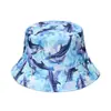 Chapéu de Bacia Estampado de Água-viva Tartaruga Novo Europeu e Americano Chapéu de Praia ao Ar Livre Chapéu de Sol Chapéu de Pescador para Mulheres